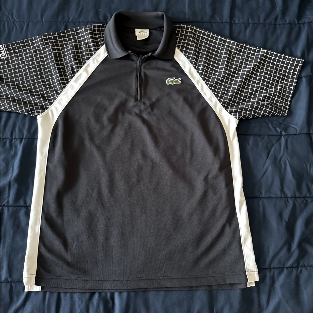 men’s l Lacoste polo shirt, blue size medium. In excellent shape.